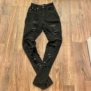 Womens Fashion Nova Distressed Skinny Jeans Size 3/4